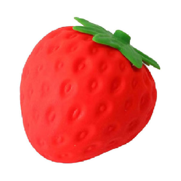 Squishy aardbei 15 x 14 cm, vooraanzicht
