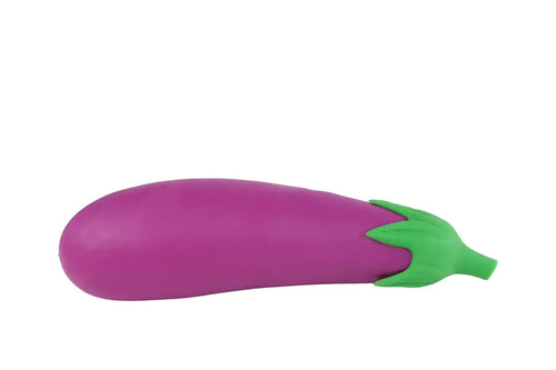 Squishy aubergine 28 cm, zijaanzicht